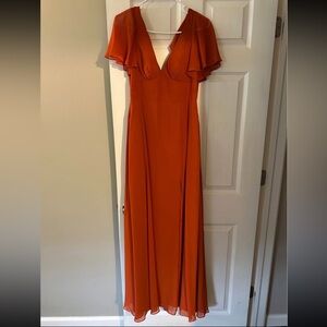 Azazie Vibrant Orange Wedding Dress